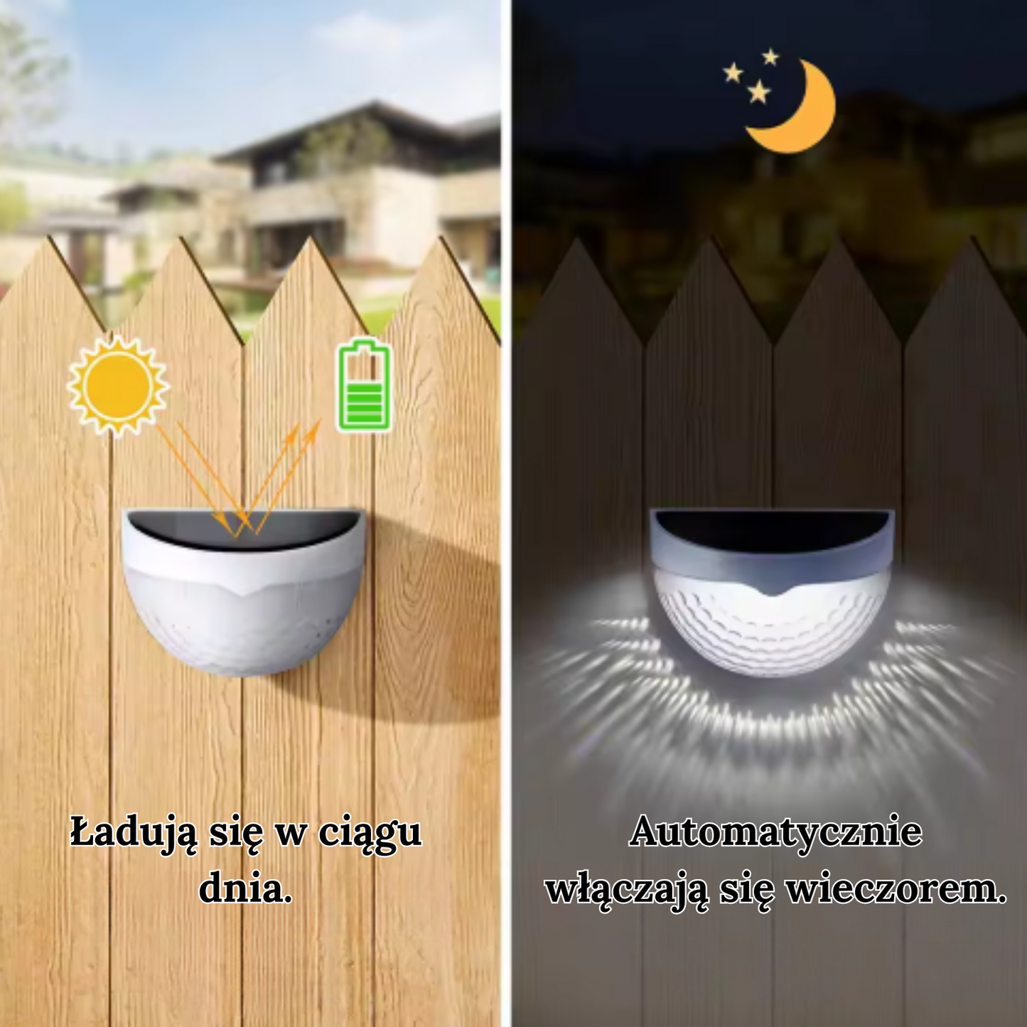 Lampki solarne schodowe OGRODOWE LED – stylowe oświetlenie 1szt