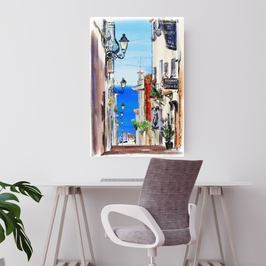 Obraz na płótnie CANVAS Włochy Uliczka Spacer Widok Irina Sadykova 70x100 cm wysoka jakość