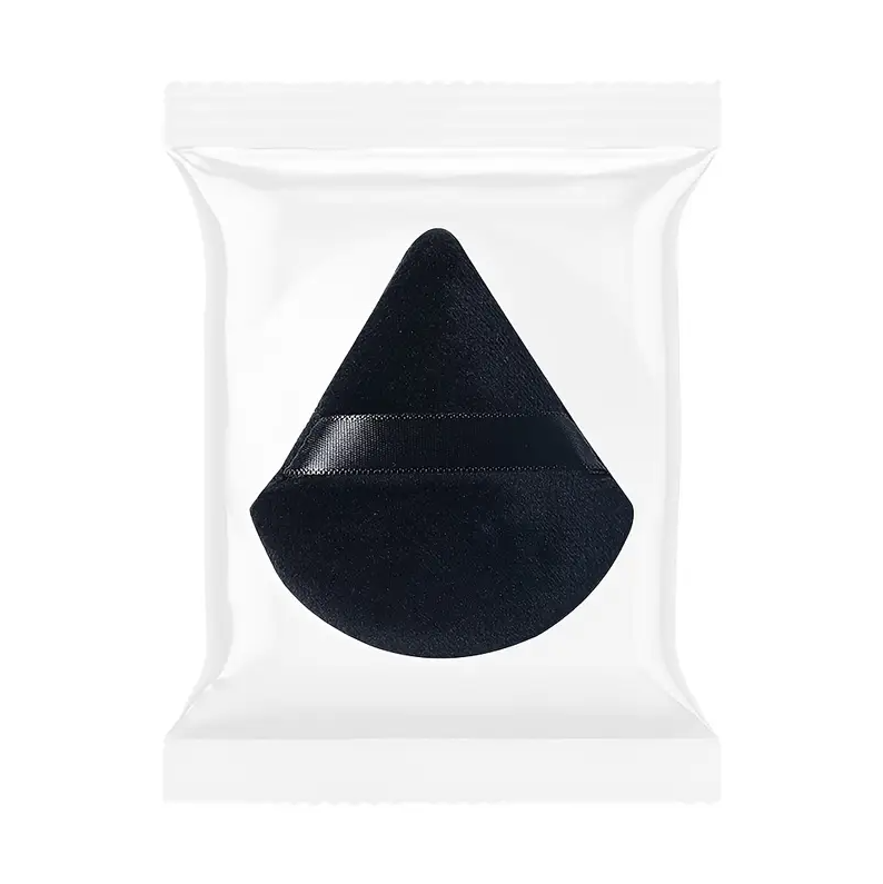 PUSZEK DO PUDRU TRÓJKĄTNY CZARNY GĄBKA DO MAKIJAŻU POWDER PUFF 1 SZT