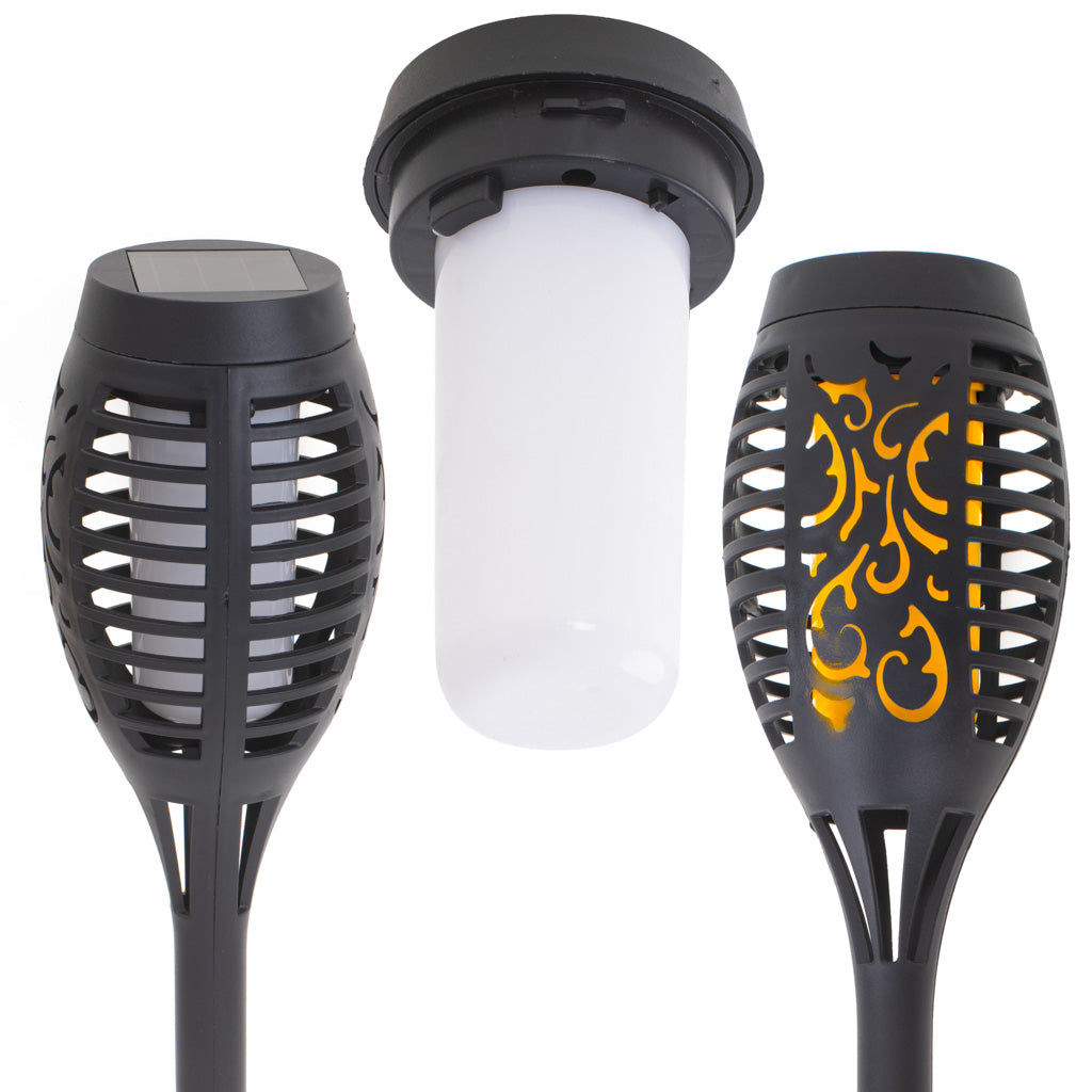 ZESTAW Lampy solarne wbijane ogrodowe pochodnie SOLAR LED 12szt.