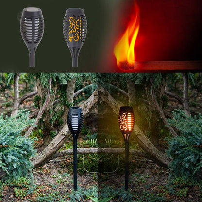 ZESTAW Lampy solarne wbijane ogrodowe pochodnie SOLAR LED 8szt.