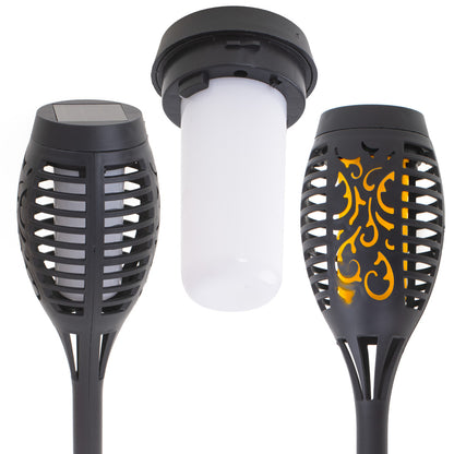ZESTAW Lampy solarne wbijane ogrodowe pochodnie SOLAR LED 8szt.